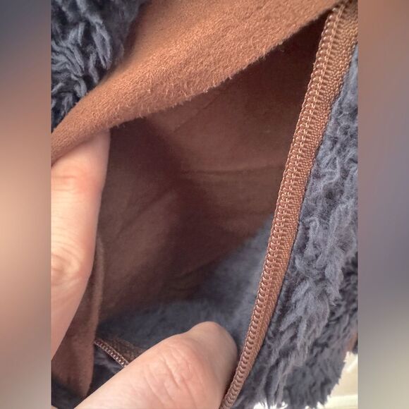 Mens Utility LEGENDARY WHITETAILS Navy Brown Sherpa Outdoor Zip-Up Vest 54 Chest - Picture 4 of 10